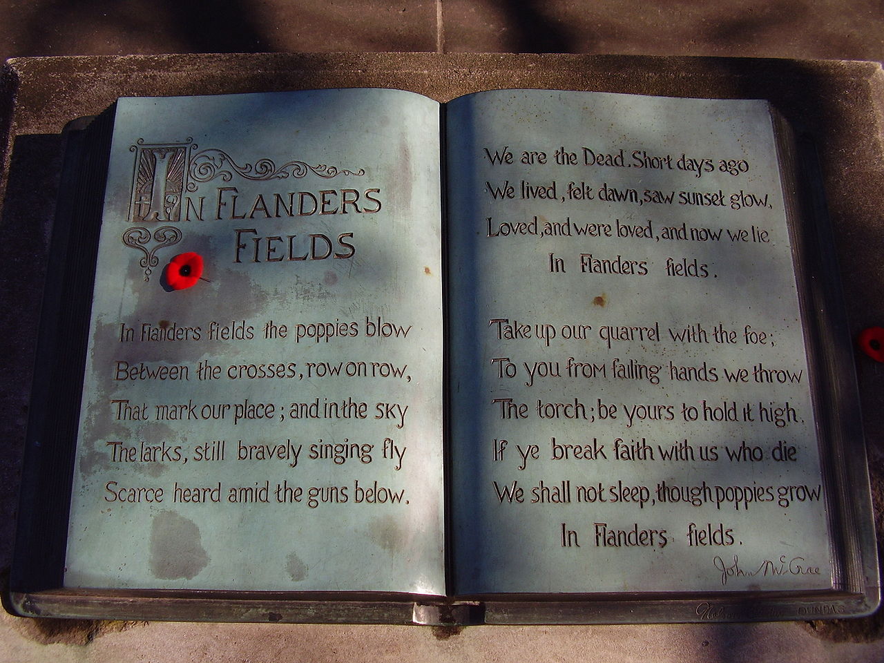 In Flanders fields the poppies blow