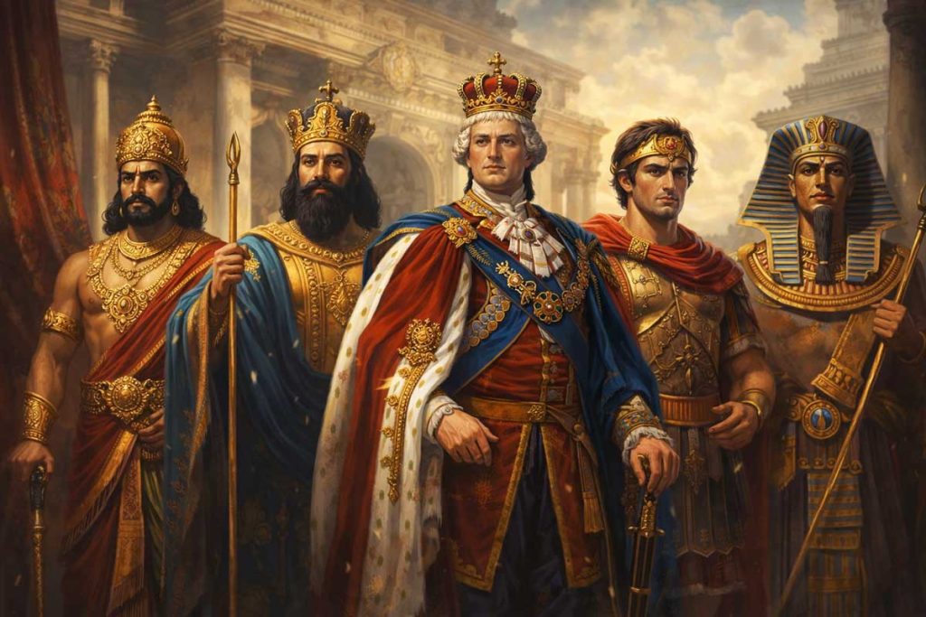 Rulers of the past in grandeur